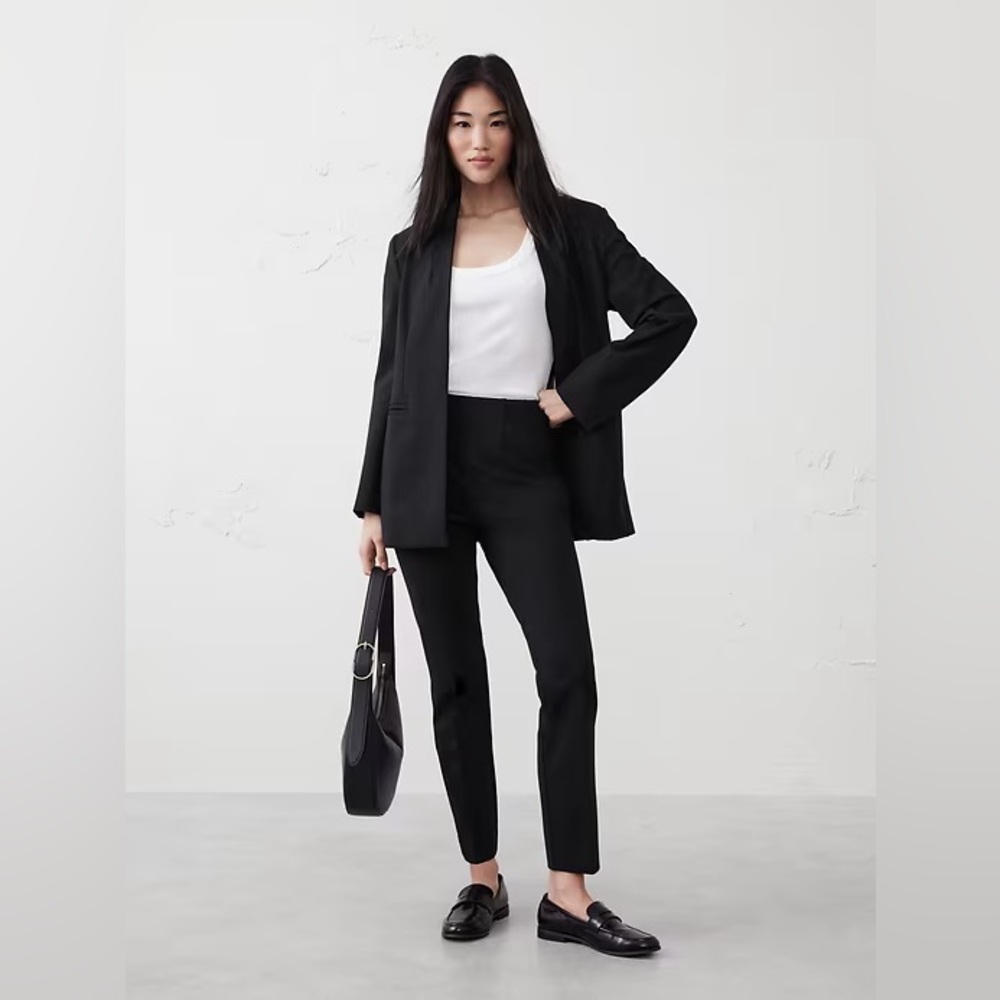 NWT Banana Republic Skinny Ponte Pull-On Pant Black Size XL orig. $ 100